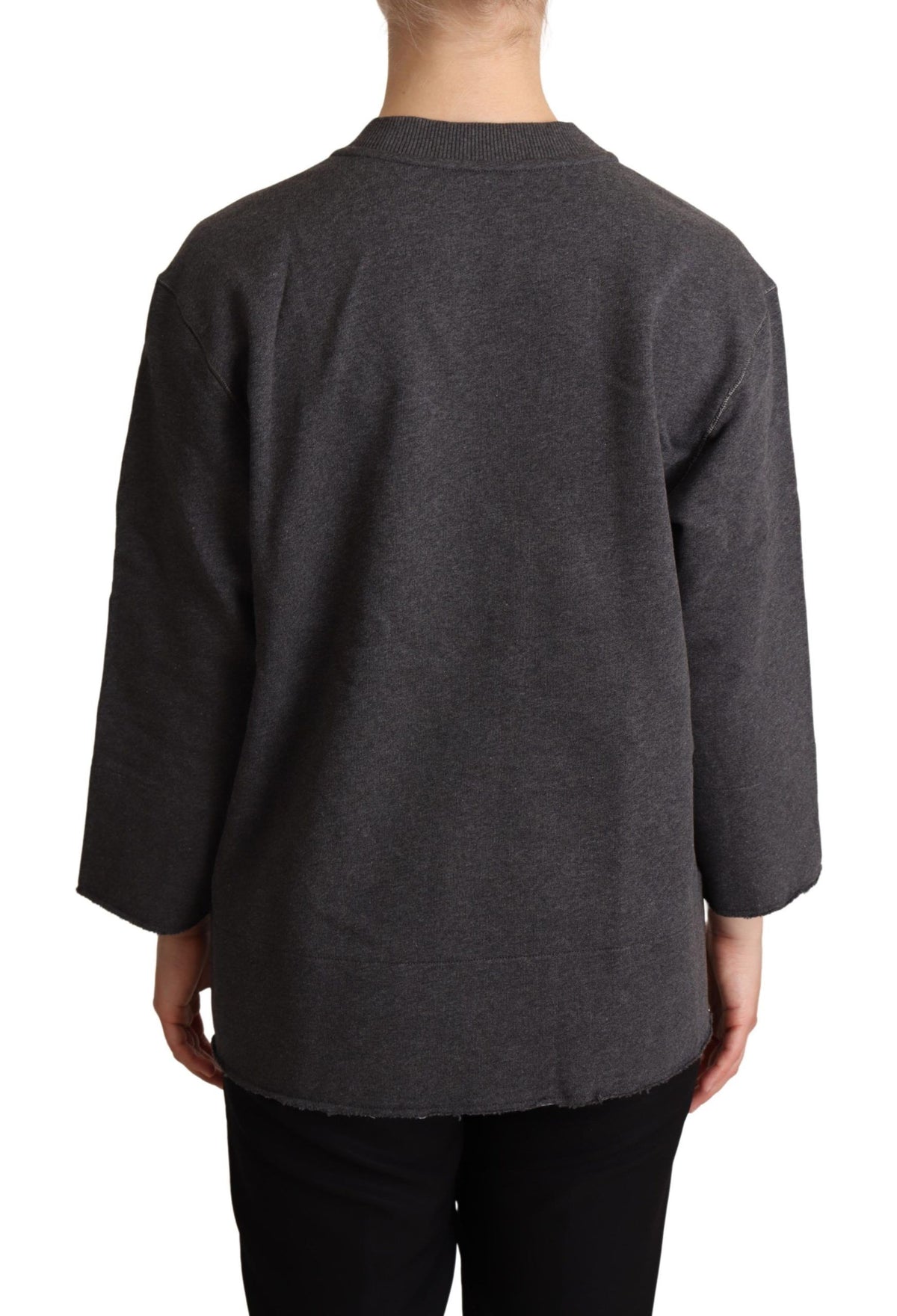 Dolce & Gabbana | Gray Embroidered Women Pullover Sweater