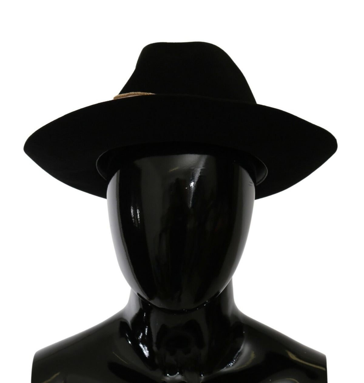 Dolce & Gabbana | Black Lapin Amor Gignit Wide Brim Panama Hat