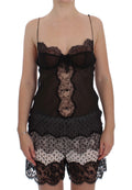 Dolce & Gabbana | Black Silk Lace Babydoll Lingerie Top