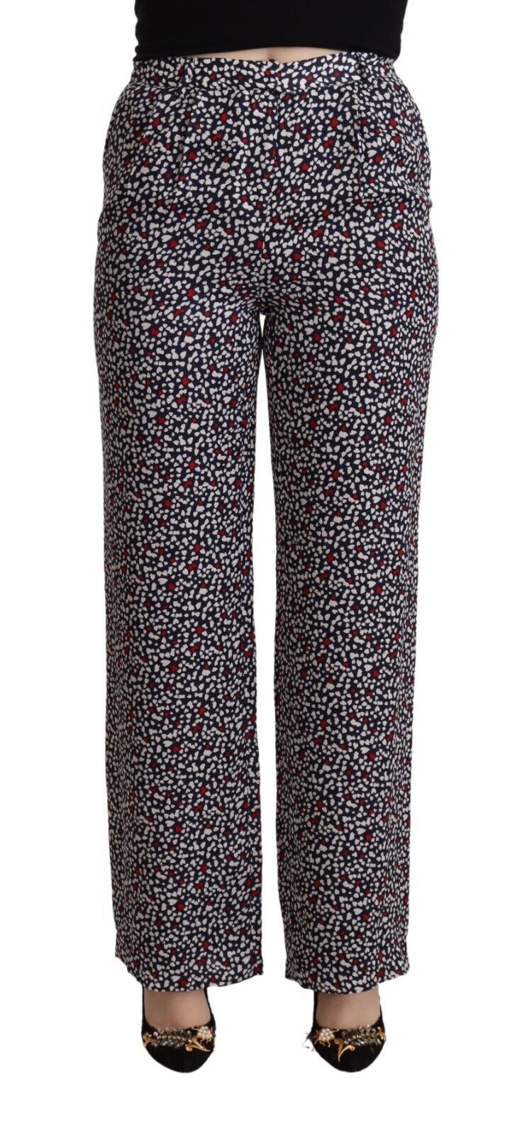 Michael Kors | Black High Waist Printed Straight Pants