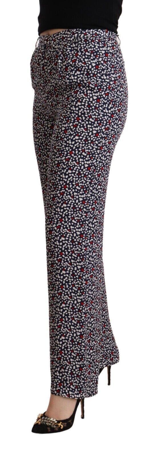 Michael Kors | Black High Waist Printed Straight Pants