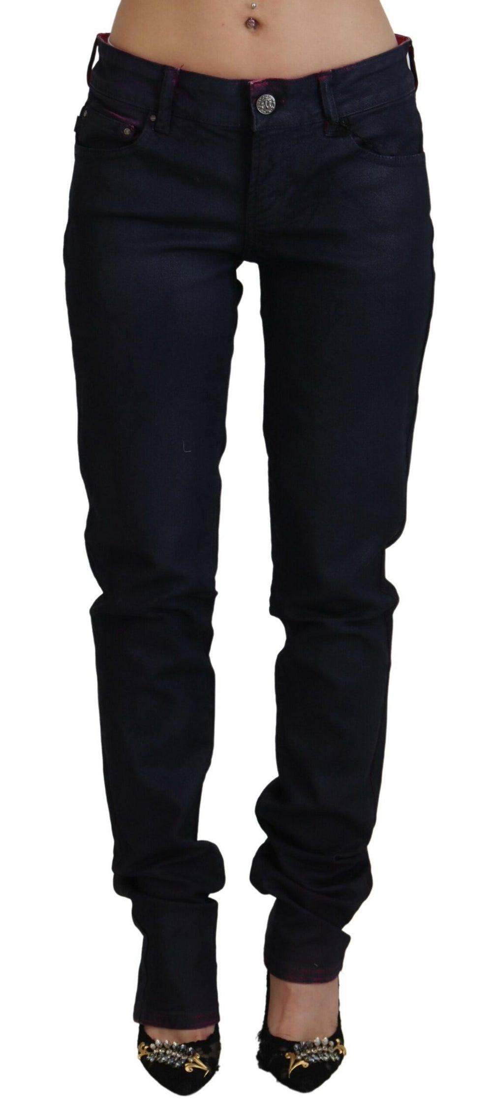 Just Cavalli | Black Low Waist Slim Fit Women Casual Denim Jeans
