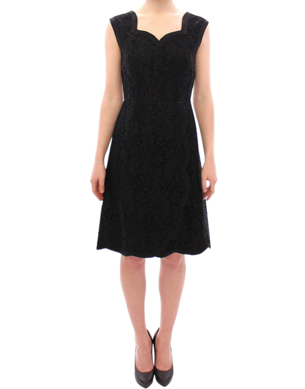 Dolce & Gabbana | Black floral lace sicily runway dress