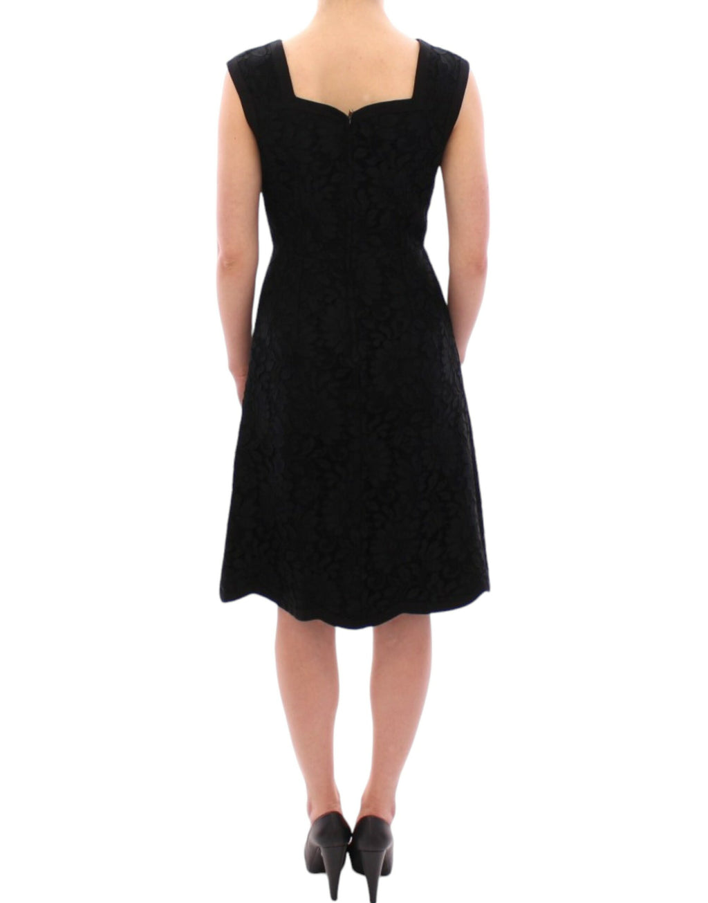 Dolce & Gabbana | Black floral lace sicily runway dress