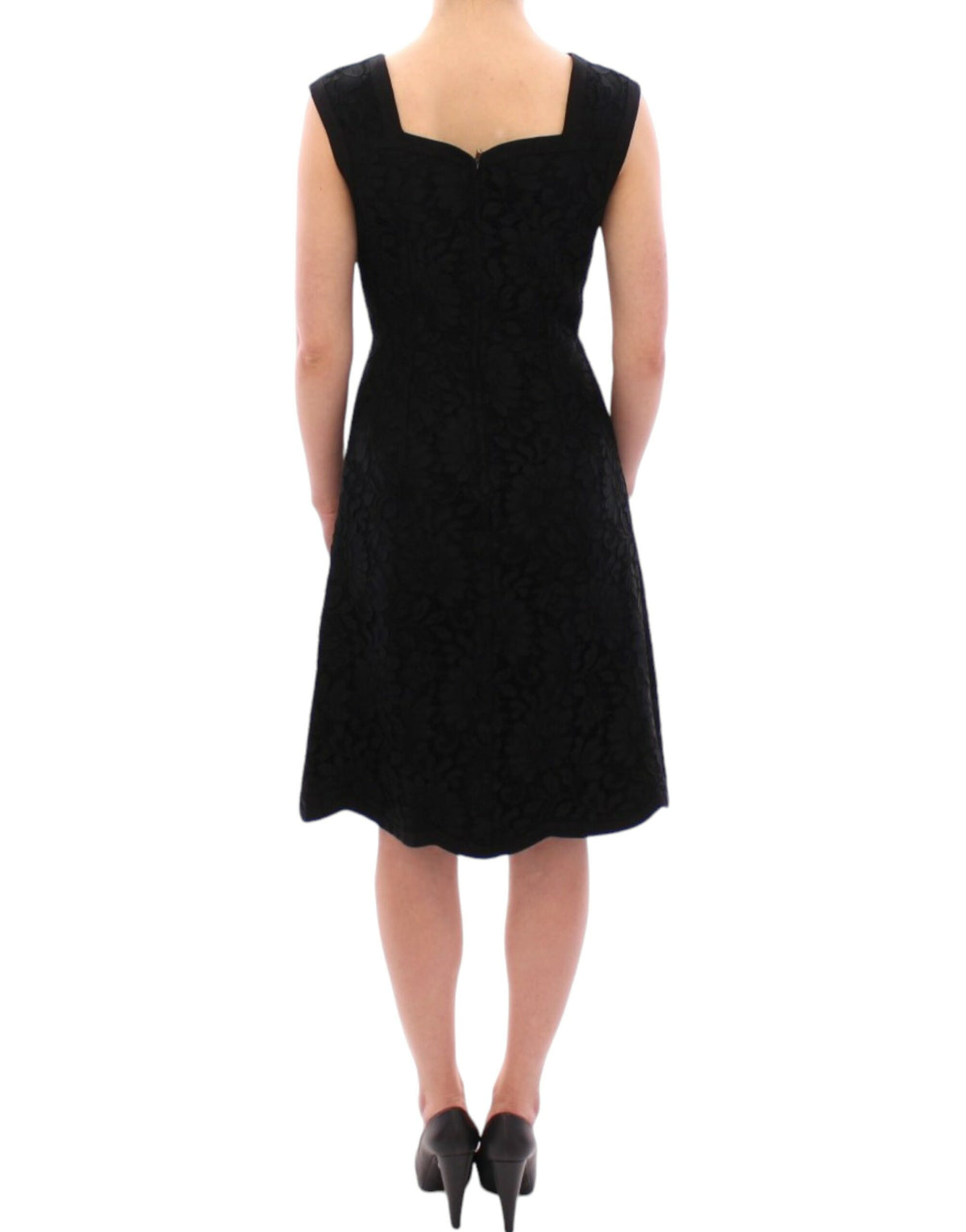 Dolce & Gabbana | Black floral lace sicily runway dress
