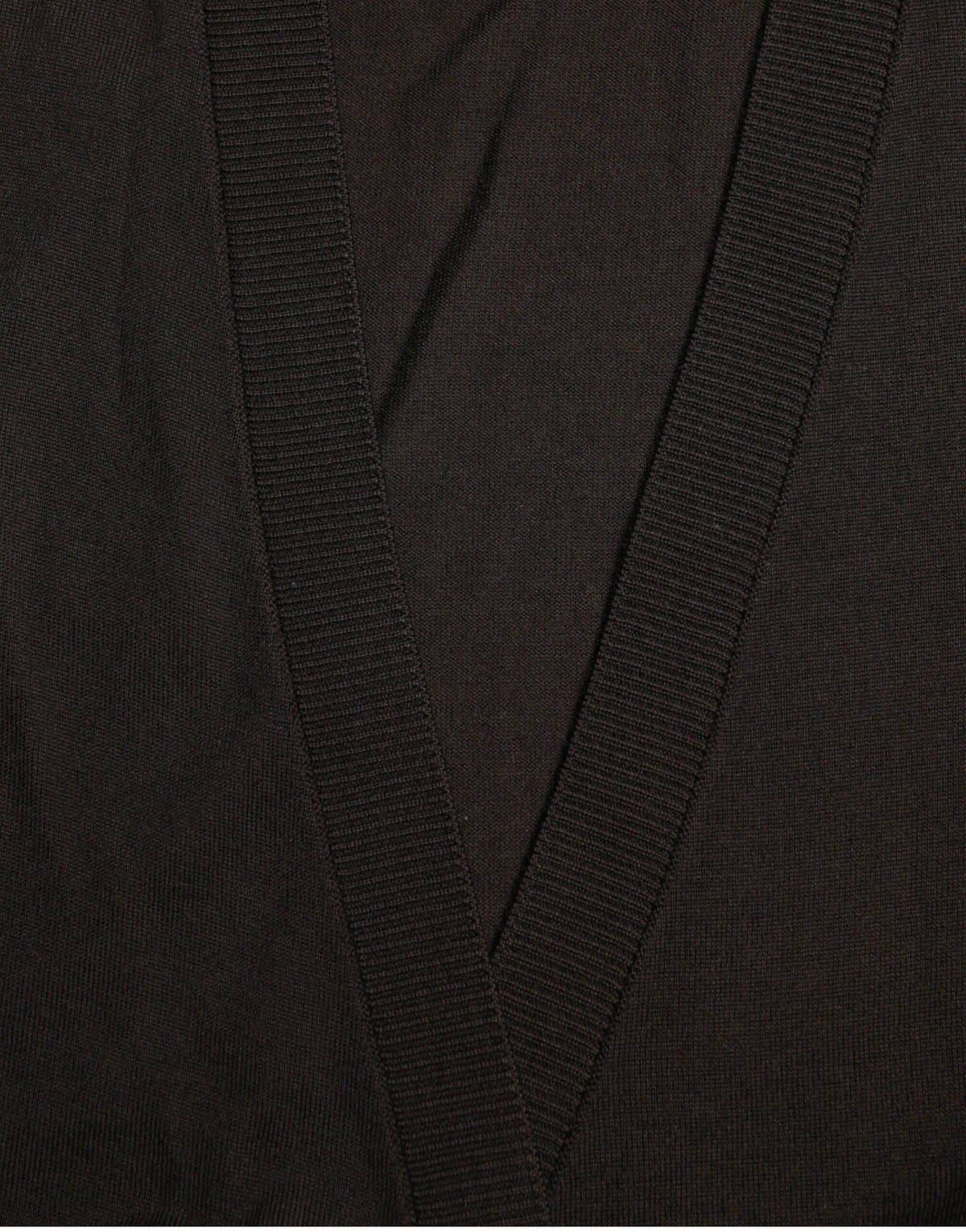 Dolce & Gabbana | Black Wool V-neck Crossed Cardigan Sweater
