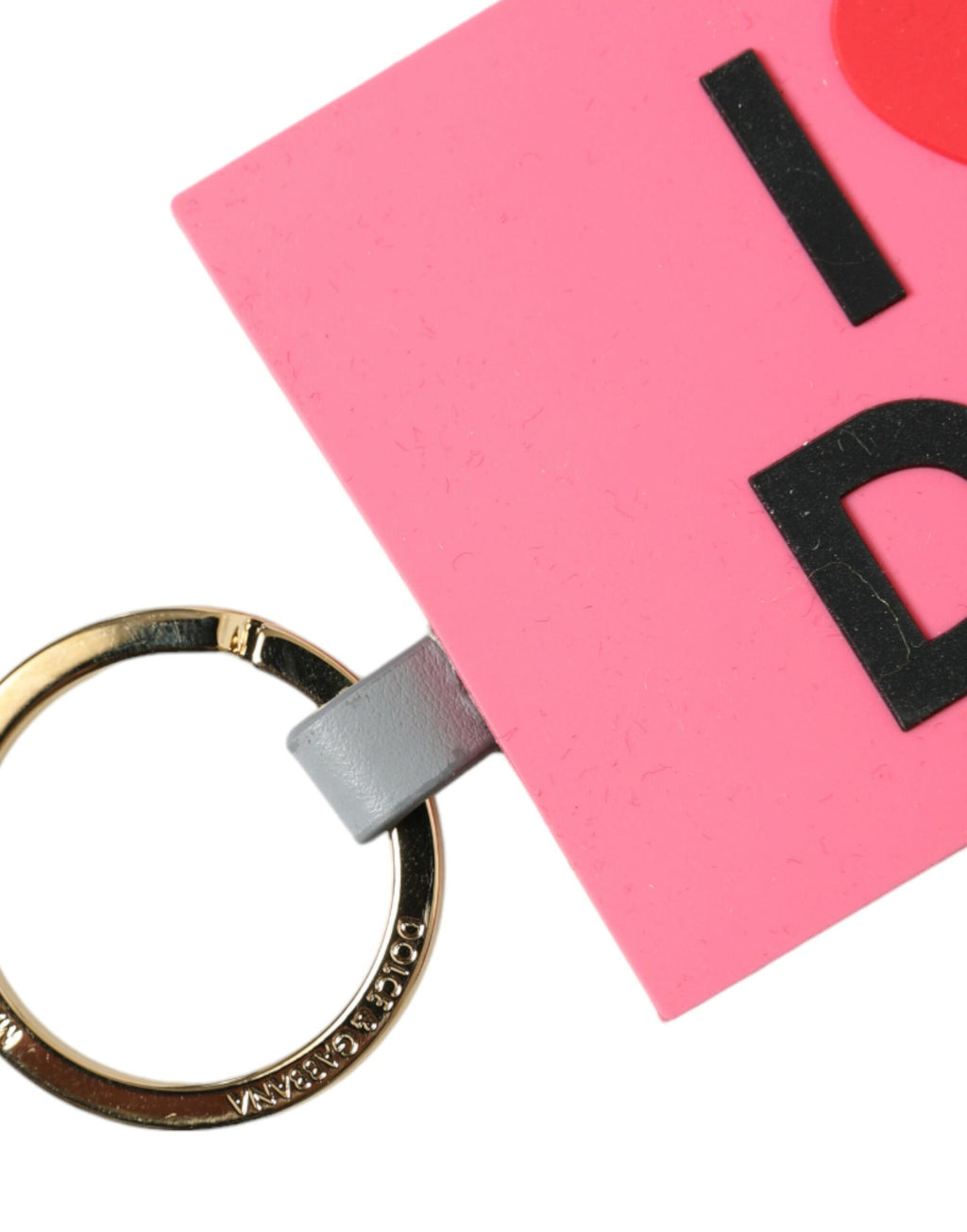 Dolce & Gabbana | Pink Silicone DG Logo Gold Brass Keychain