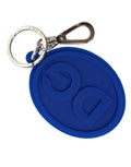 Dolce & Gabbana | Blue Rubber DG Logo Silver Brass Metal Keyring Keychain