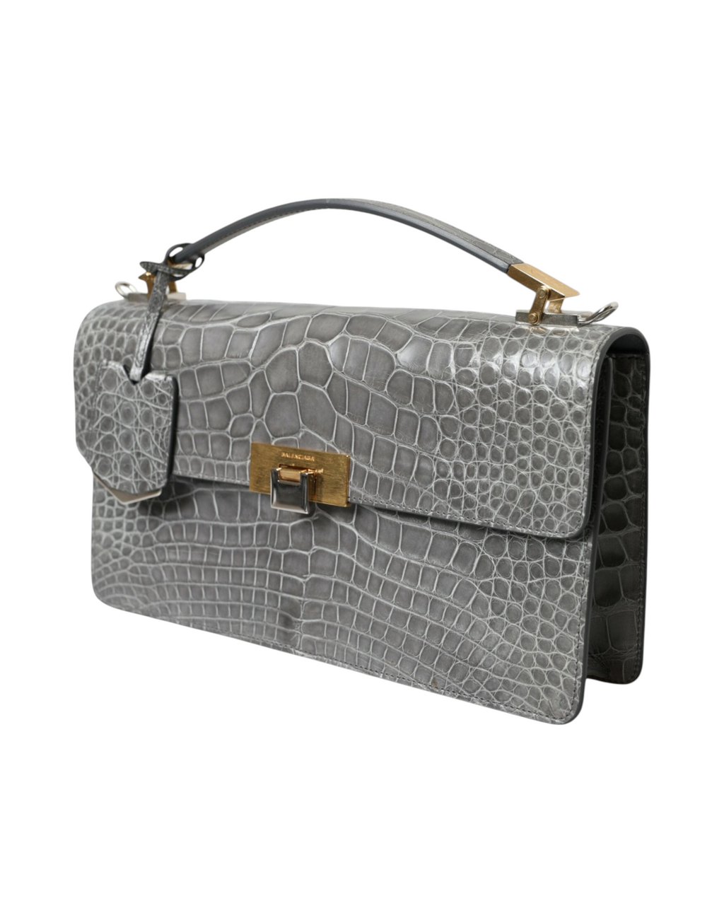 Balenciaga | Gray Exotic Leather Medium Shoulder Hand Purse Bag