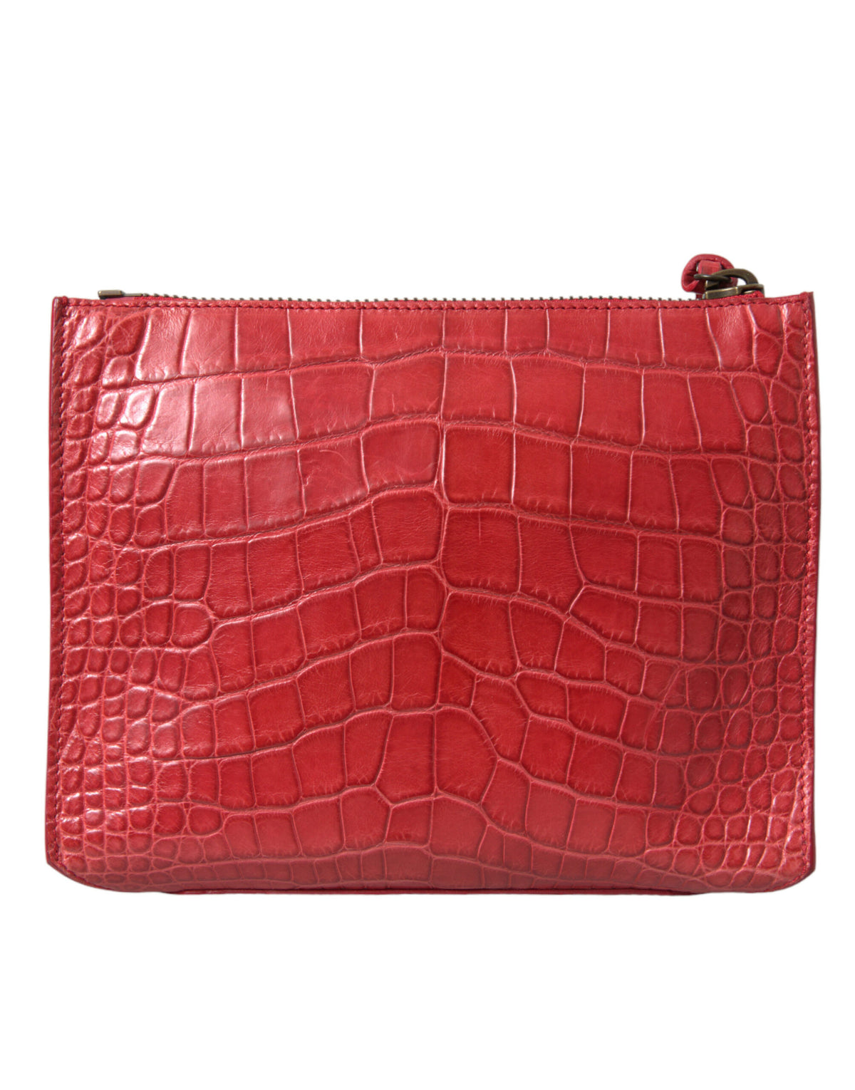 Balenciaga | Red Exotic Skin Leather Classic Pouch Purse Wristlet Bag