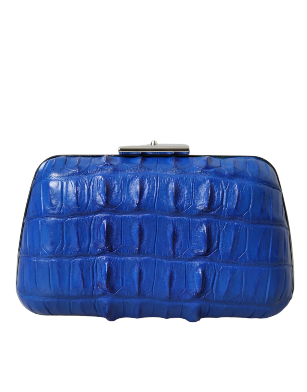 Balenciaga | Blue Exotic Skin Leather Shoulder Crossbody Box Clutch Bag