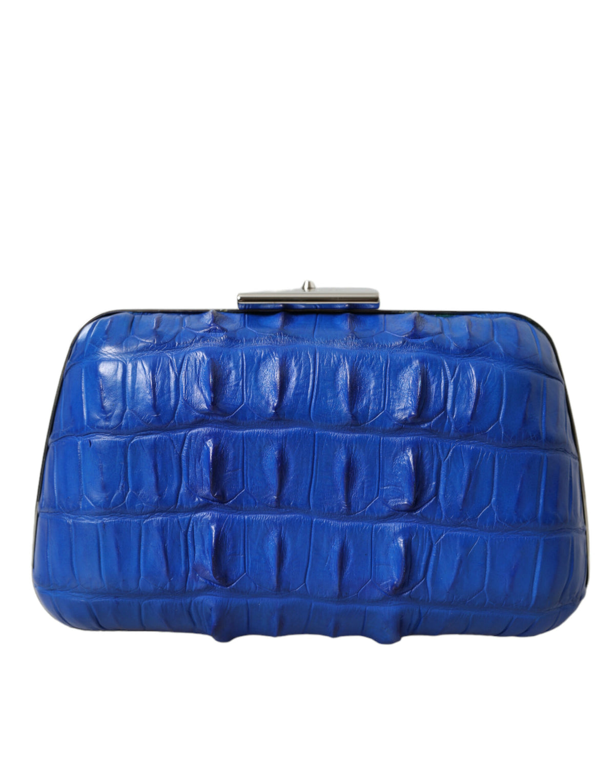 Balenciaga | Blue Exotic Skin Leather Shoulder Crossbody Box Clutch Bag