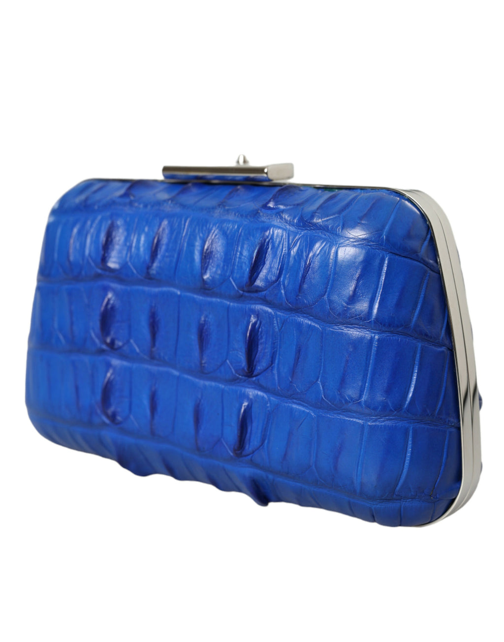 Balenciaga | Blue Exotic Skin Leather Shoulder Crossbody Box Clutch Bag