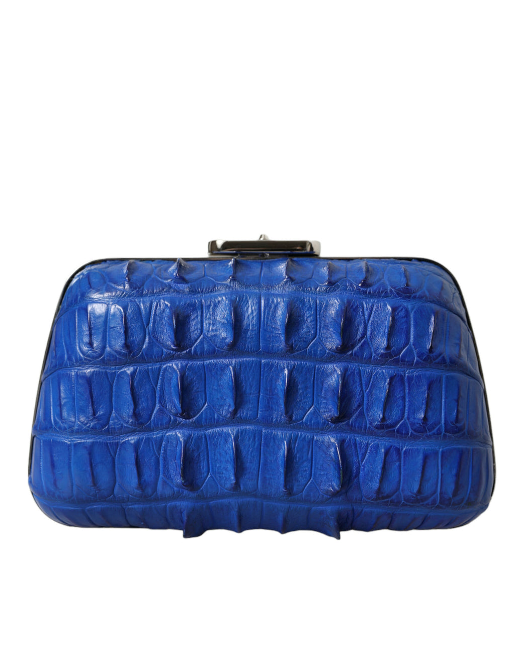 Balenciaga | Blue Exotic Skin Leather Shoulder Crossbody Box Clutch Bag