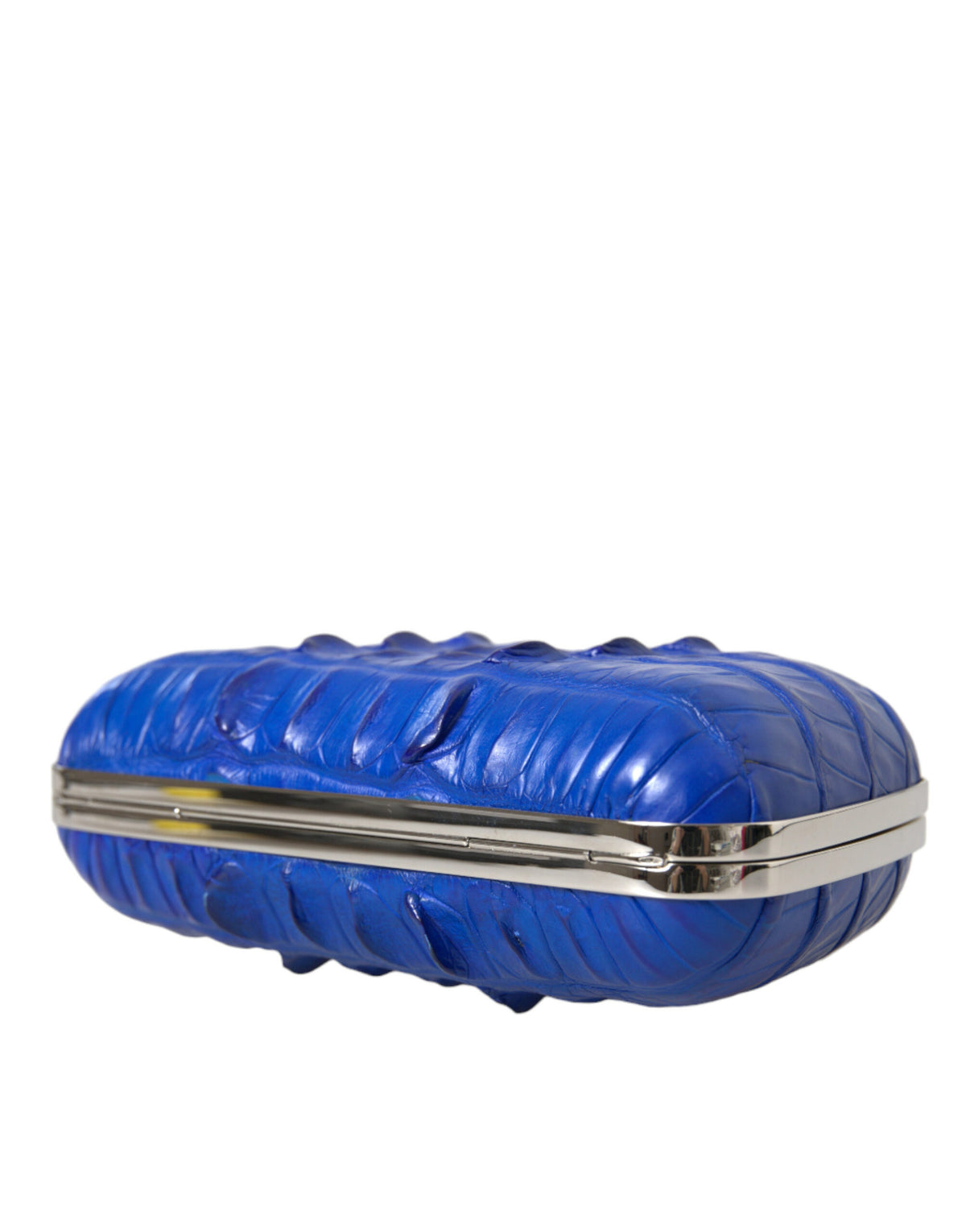 Balenciaga | Blue Exotic Skin Leather Shoulder Crossbody Box Clutch Bag