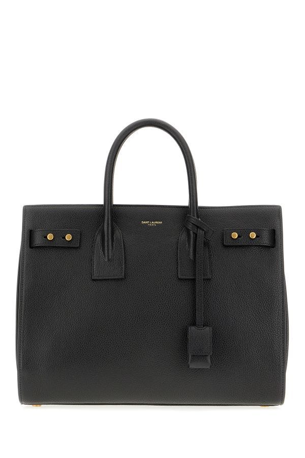 Saint Laurent | Black Calf Leather Sac De Jour Handbag