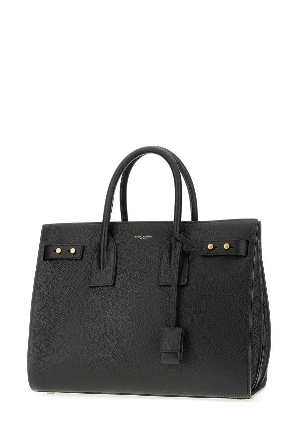 Saint Laurent | Black Calf Leather Sac De Jour Handbag