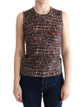 Dolce & Gabbana | Multicolor Print Knit Top Wool T-shirt