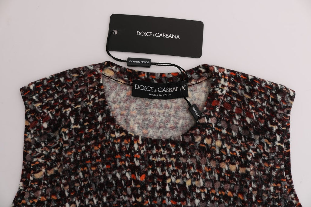 Dolce & Gabbana | Multicolor Print Knit Top Wool T-shirt