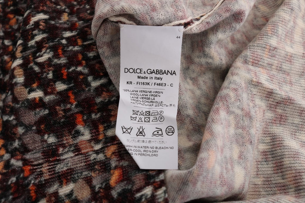 Dolce & Gabbana | Multicolor Print Knit Top Wool T-shirt