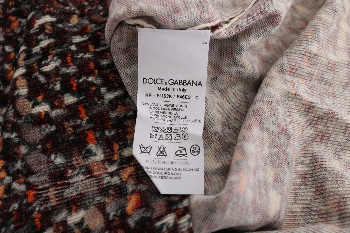 Dolce & Gabbana | Multicolor Print Knit Top Wool T-shirt