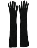 Dolce & Gabbana | Black Cashmere Knitted Elbow Length Gloves