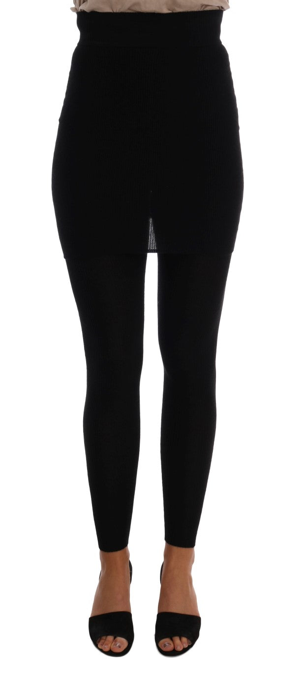 Dolce & Gabbana | Black Cashmere Silk Stretch Tights Stockings