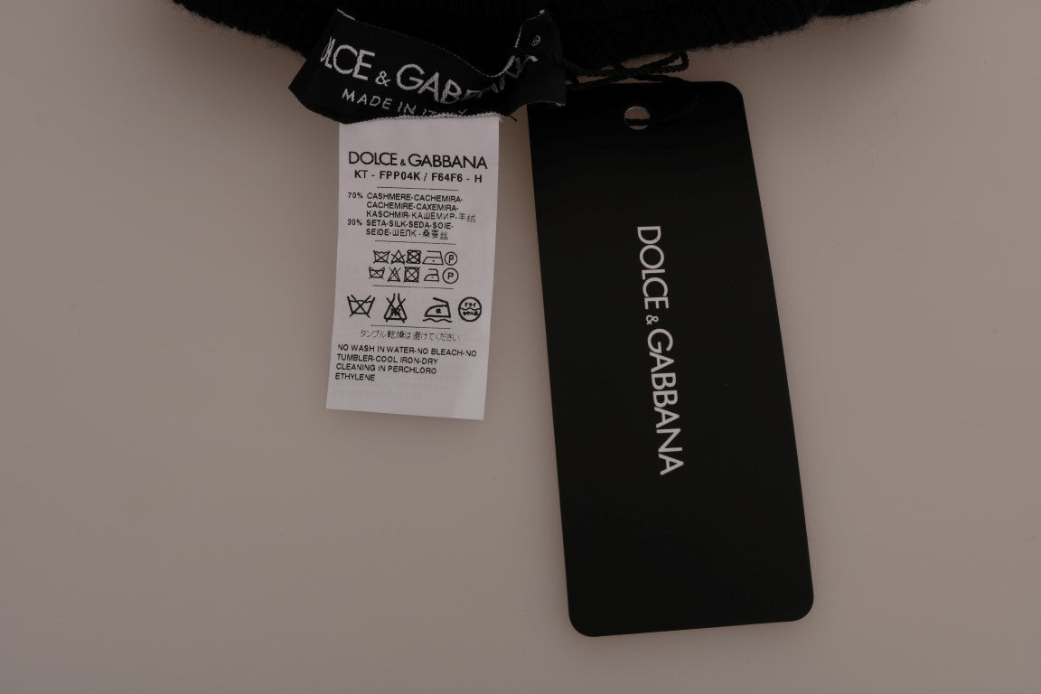 Dolce & Gabbana | Black Cashmere Silk Stretch Tights Stockings