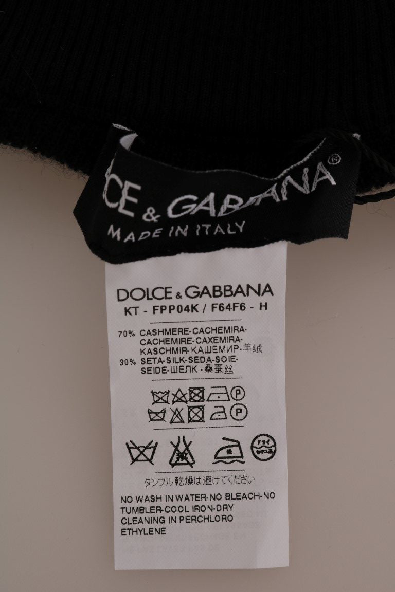 Dolce & Gabbana | Black Cashmere Silk Stretch Tights Stockings