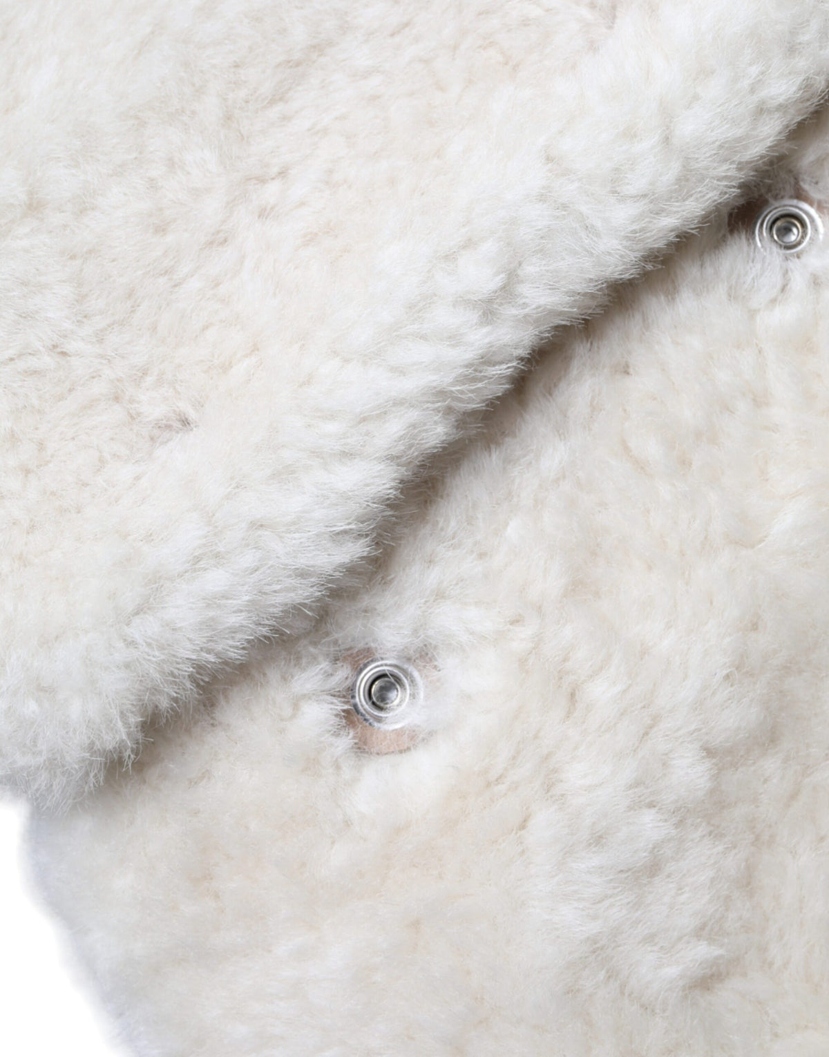 Burberry | White WARRENFORD Shearling Leather Vest Coat Jacket