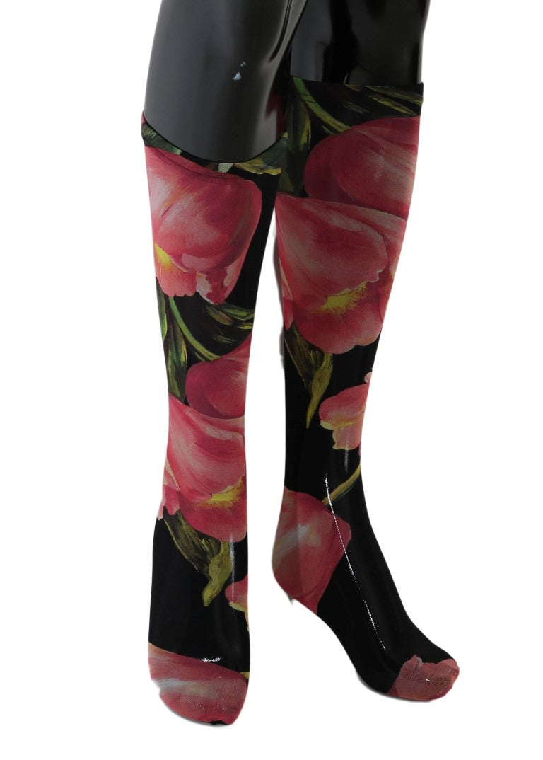 Dolce & Gabbana | Multicolor Floral Tulip Nylon Socks