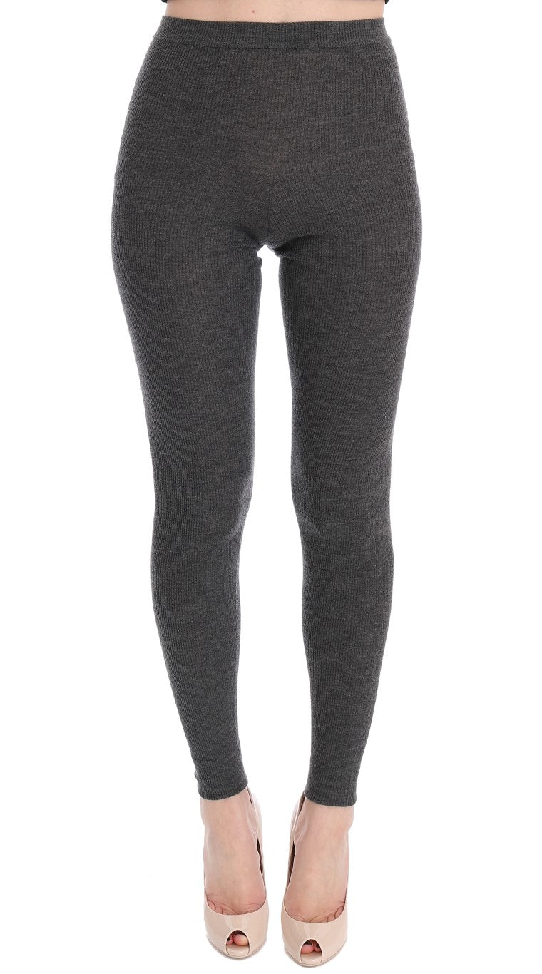 Dolce & Gabbana | Gray Cashmere Stretch Tights