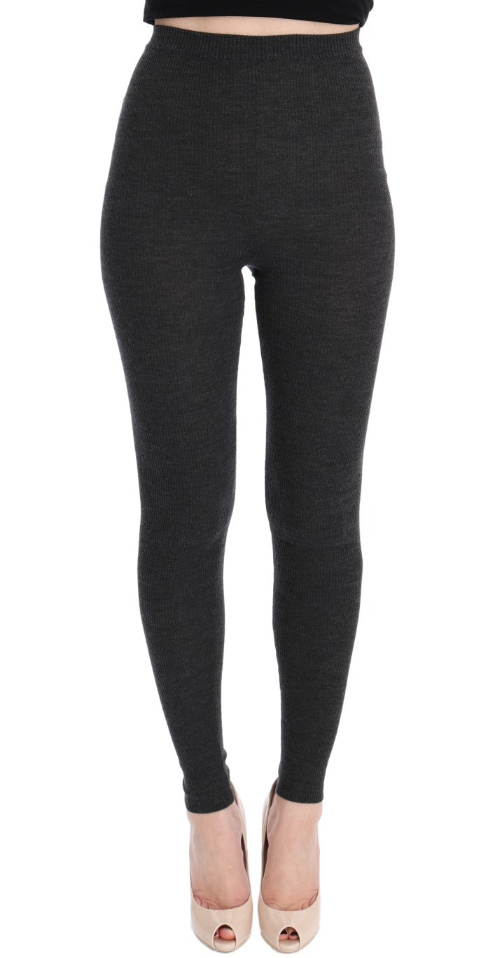 Dolce & Gabbana | Gray Wool Stretch Tights