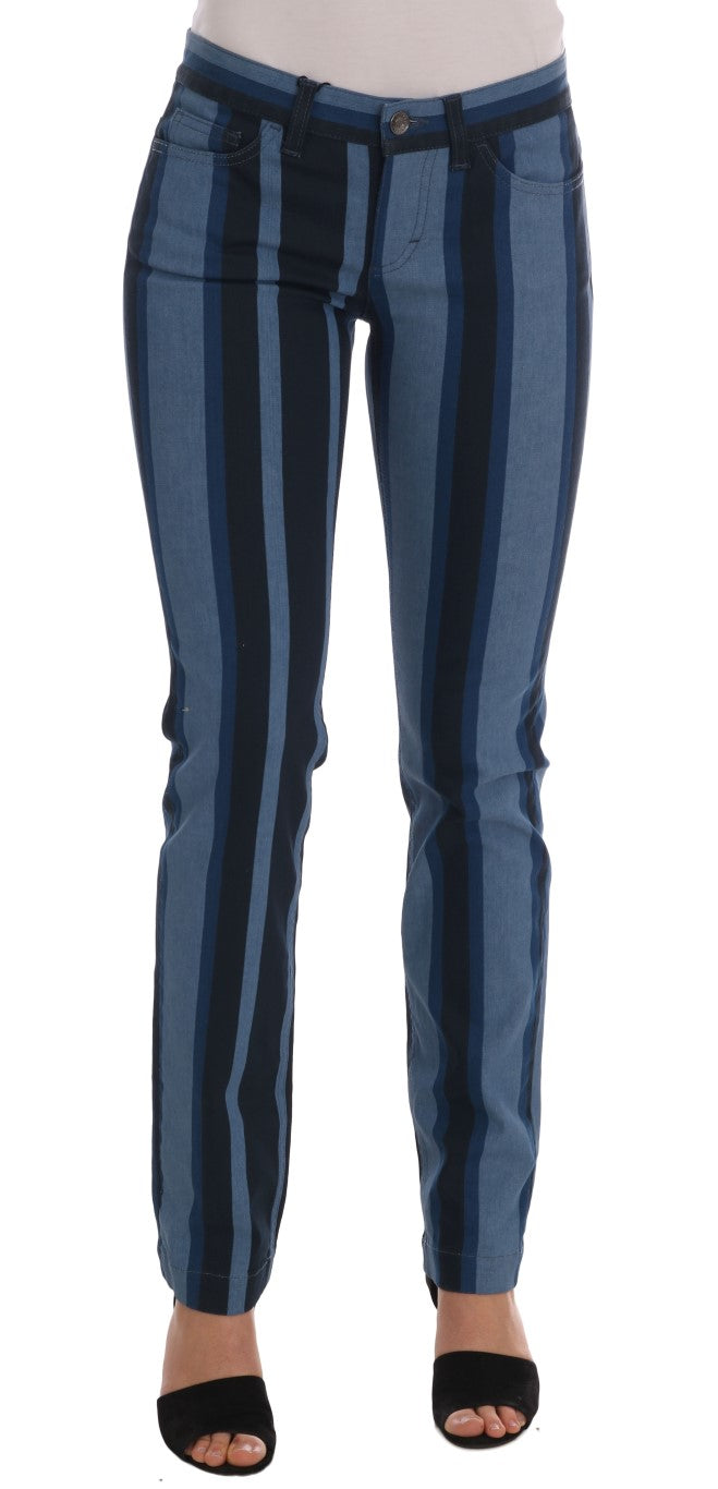 Dolce & Gabbana | Blue GIRLY Striped Cotton Jeans