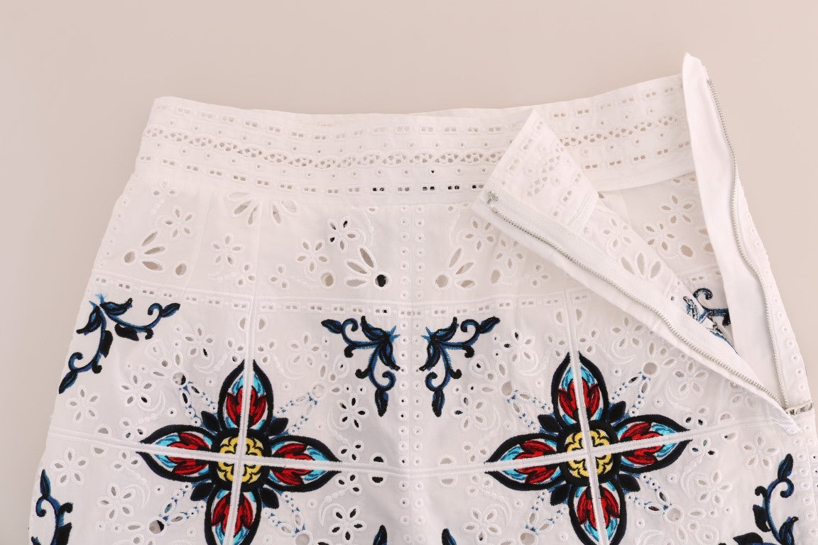 Dolce & Gabbana | Mulicolor Majolica Cutout Capri Pants