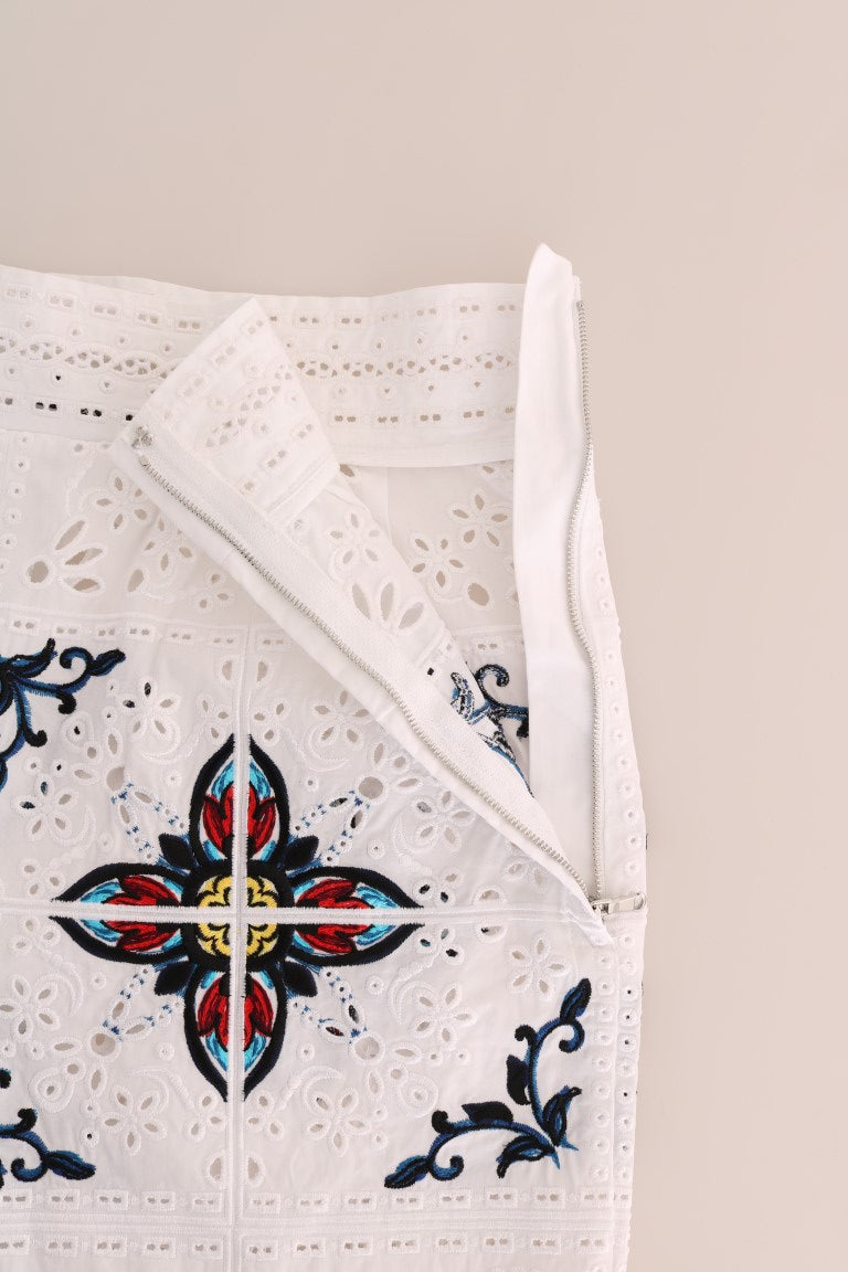 Dolce & Gabbana | Mulicolor Majolica Cutout Capri Pants