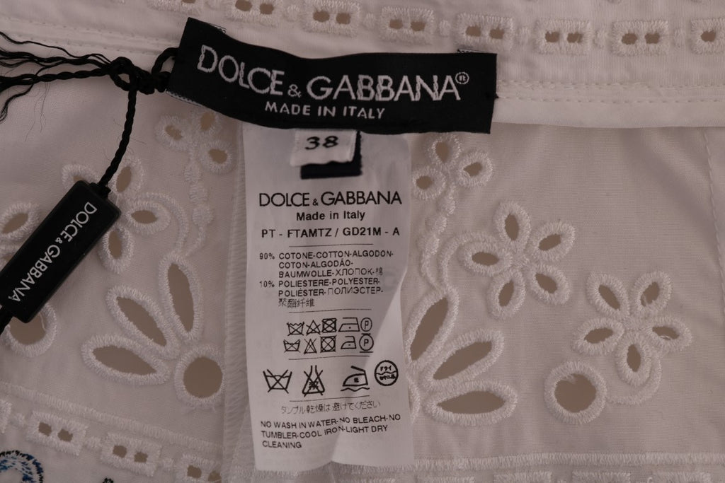 Dolce & Gabbana | Mulicolor Majolica Cutout Capri Pants
