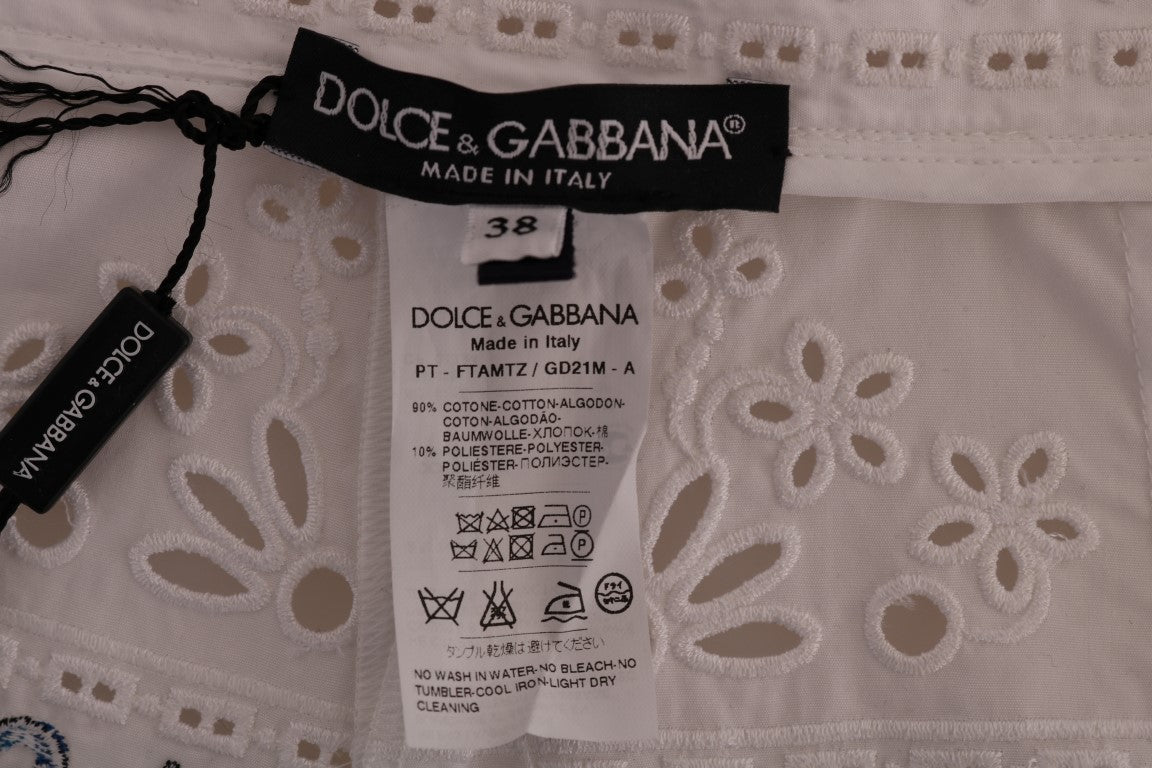 Dolce & Gabbana | Mulicolor Majolica Cutout Capri Pants