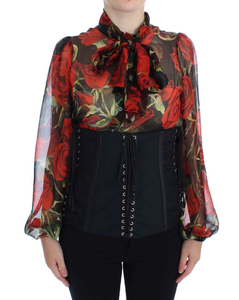 Dolce & Gabbana | Black Stretch Corset Waist Strap Belt