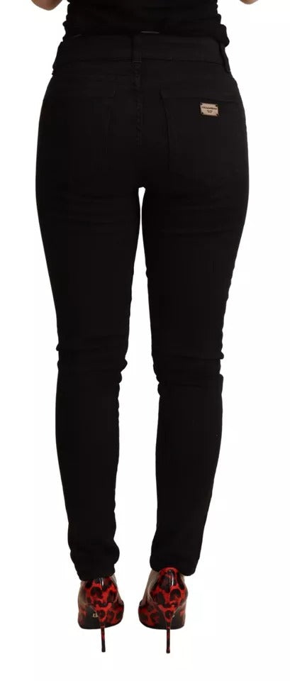 Dolce & Gabbana | Black Cotton Stretch Skinny Denim Jeans