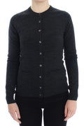Dolce & Gabbana | Gray Wool Button Cardigan Sweater