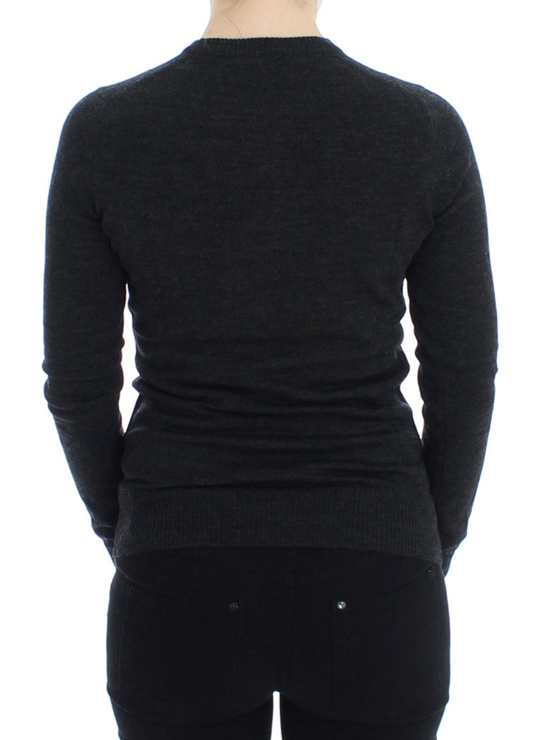 Dolce & Gabbana | Gray Wool Button Cardigan Sweater