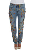 Dolce & Gabbana | Crystal Roses Heart Embellished Jeans