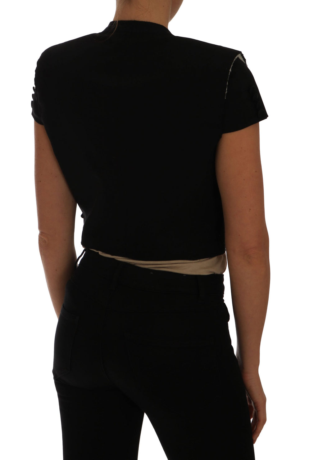 Dolce & Gabbana | Black Short Croped Blazer Jacket