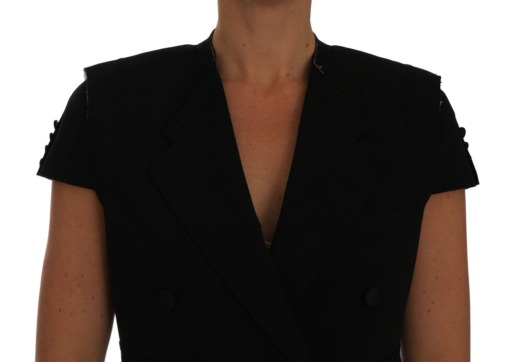 Dolce & Gabbana | Black Short Croped Blazer Jacket