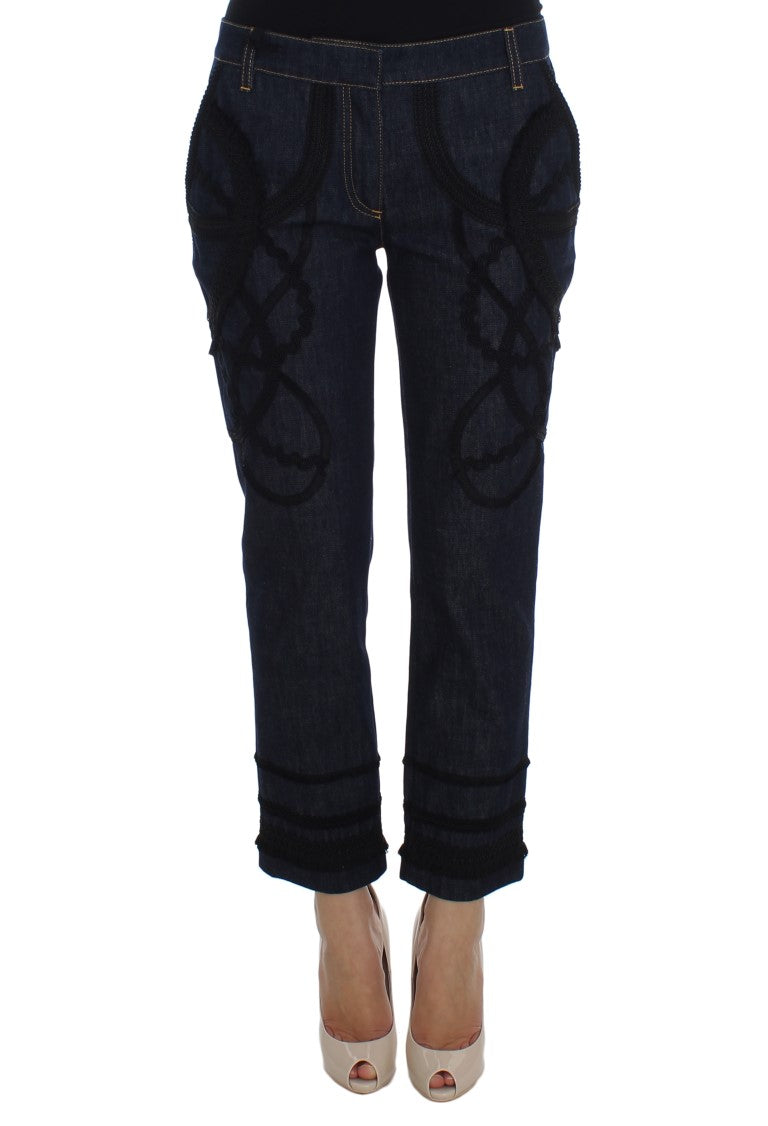 Dolce & Gabbana | Blue Denim Cotton CAPRI Torero Jeans