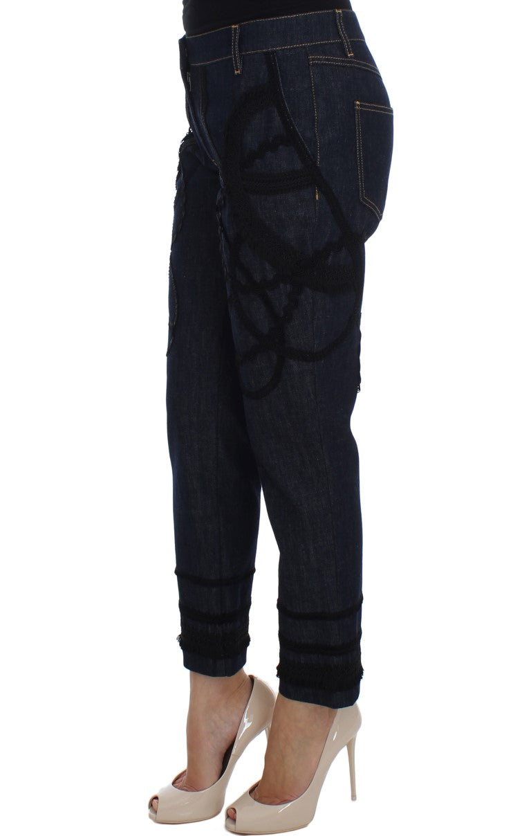 Dolce & Gabbana | Blue Denim Cotton CAPRI Torero Jeans