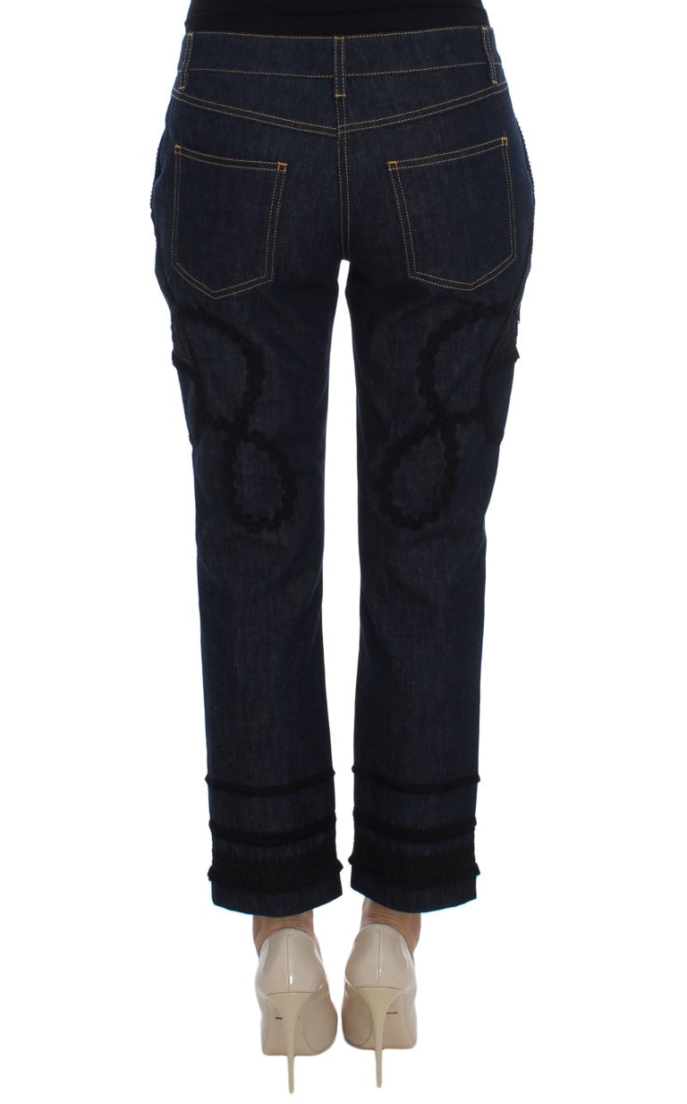 Dolce & Gabbana | Blue Denim Cotton CAPRI Torero Jeans