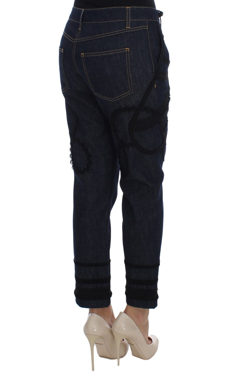 Dolce & Gabbana | Blue Denim Cotton CAPRI Torero Jeans