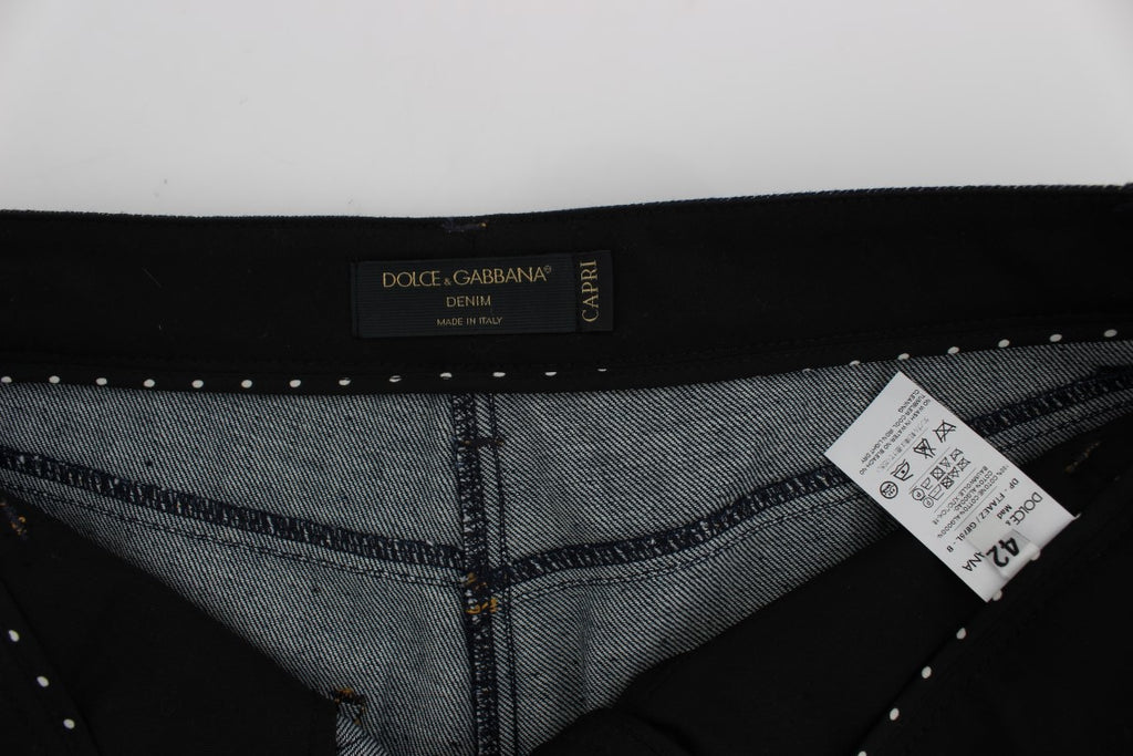 Dolce & Gabbana | Blue Denim Cotton CAPRI Torero Jeans